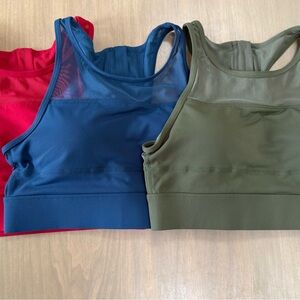 Zyia Allstar Sports Bra Set - Red, Blue, and Green